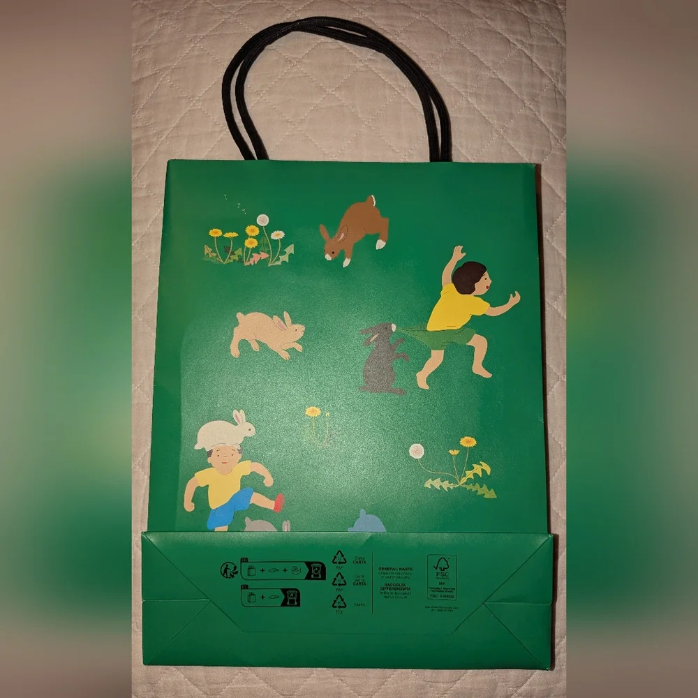 Loewe Suna Fujita Empty Shopping Bag Green VGC